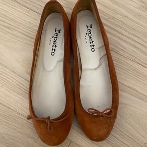 Repetto camel suede ballerina flats